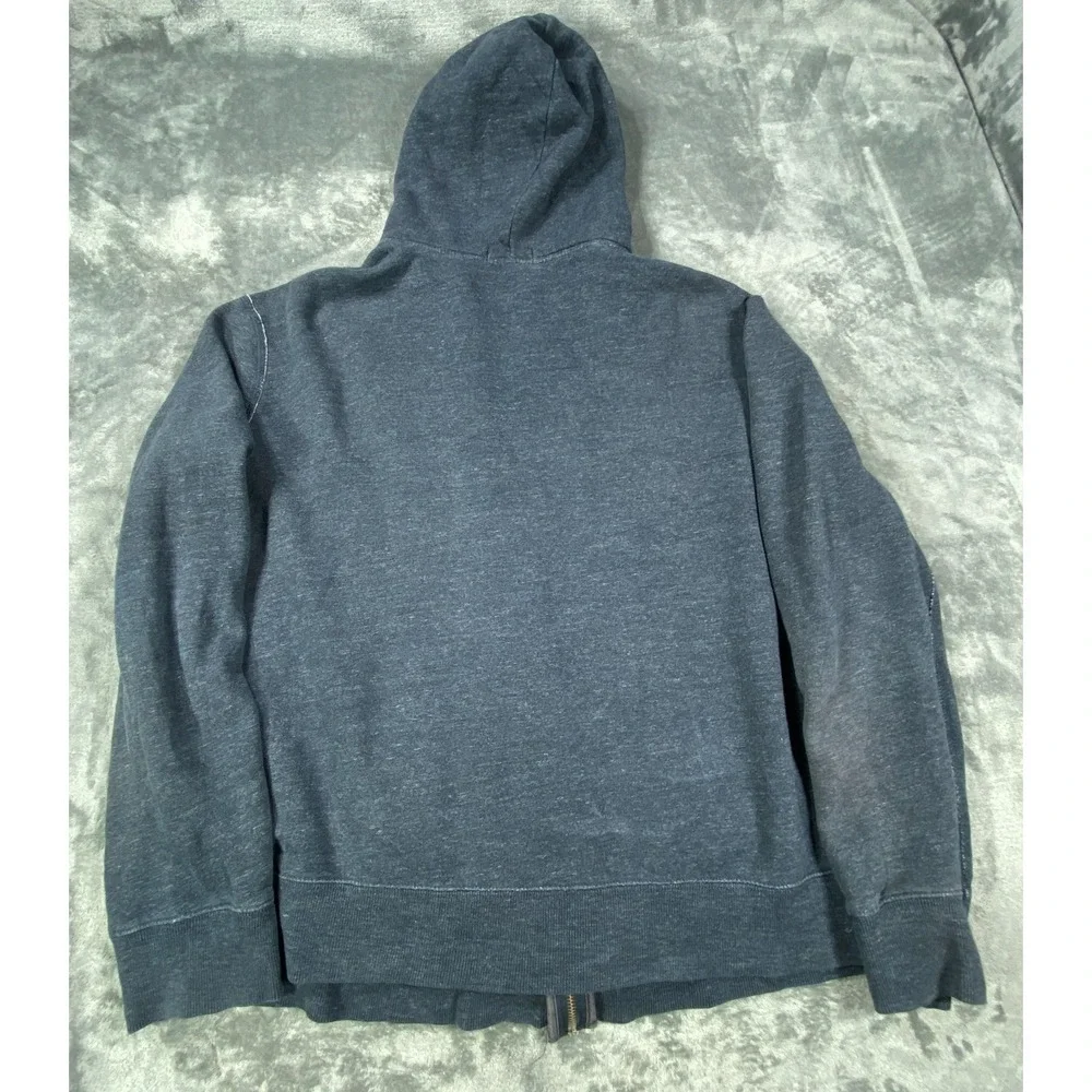 Polo Ralph Lauren Fleece Full Zip Hoodie Mens XL Grey Logo Red‎ Kangaroo Pockets